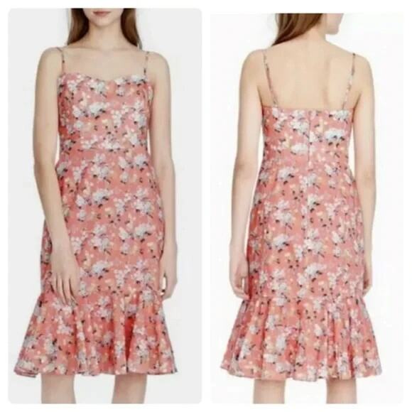 J Crew Liberty Fabric Ruffle Hem Midi Dress Size 4 Josephine Floral Print - Picture 2 of 15